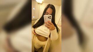 Size is a Surprise: Occupying the toilet to show off my tits #2