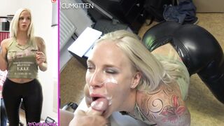 Cute Vs Slut: One dump on the face, second on the other side #2