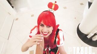 Queen Of Hearts Cosplayer Sucks Massive Cock