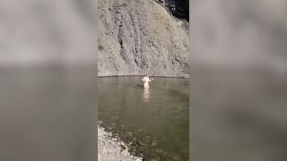 Dared to skinny dip in the Glacier River! It's clear that it's incredibly cold #2