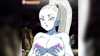 Dragon Ball Z Hentai: Vados Fondling Her Juicy Boobs #2