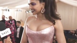 Deepika Padukone: Deepika Padukone makes me cum with her classy cleavage and ofcourse her violet cum drainer lipstick. #3