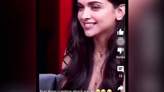 Deepika Padukone: First thing Deepika Padukone notices in men. Keep sound on #2