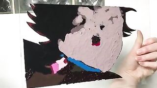 I made a Tanjiro glasspainting. Took forever though