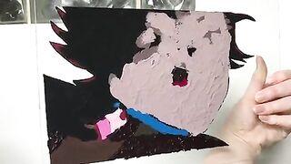 Demon Slayer Anime: I made a Tanjiro glasspainting. Took forever though #2