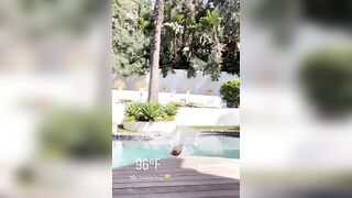 Devin Brugman: Topless jumping in her pool #3