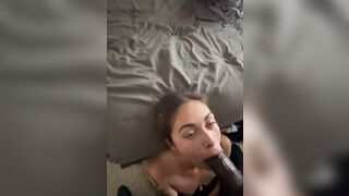 Black Cock: She loves it when I pump her throat #2