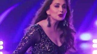 Madhuri Dixit bending to show cleavage in Tu Hai Mera song