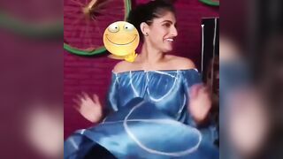 Bollywood Milfs: Kubbra lifting her gown to show panty #3