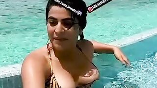 Bollywood Milfs: Shenaz treasury nip slip in pool ♥️♥️♥️♥️♥️♥️ #4