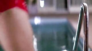 Bollywood Milfs: Juhi Chawla in SEXY RED Swimsuit - Slo Mo Vdo #2