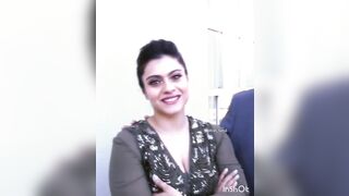 Kajol showing off her fleshy cleavage