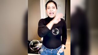 Kajol Transparent Top ???? Bra Visible