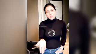 Bollywood Milfs: Kajol Transparent Top ♥️♥️ Bra Visible #3