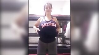 After-Workout lotioning up Tits