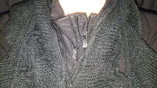 Watch how my tits seem to get bigger as I lower the zip ???? xx 57yo   ????????