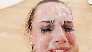 Aidra Fox looks so pretty after getting covered in cum!