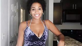 super hot ebony gets cum on her face