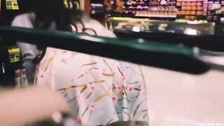 Webcam Girl: Pussy Reveal in a Super Market #2