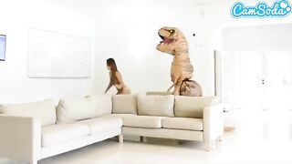 Kelsi Monroe vs the T-Rex!