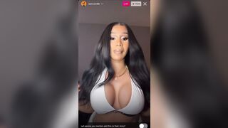 Cardi B Whip Shots on Live