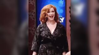 Casual Jiggles: Christina Hendricks with a little bounce in her step. #2