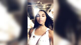 Chantel Jeffries: white tank top (kinda see through) #2