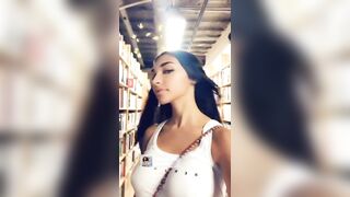 Chantel Jeffries: white tank top (kinda see through) #3