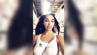 Chantel Jeffries: white tank top (kinda see through) #4