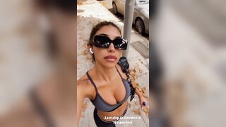 Chantel Jeffries: London Walking in Sports Bra #4