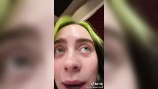 Billie Eilish: Billie fitting an entire ukulele head in her mouth ♥️♥️ I’m excited to see what she comes up with on TikTok #3