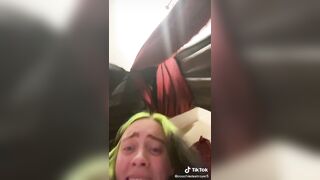 Billie Eilish: Billie fitting an entire ukulele head in her mouth ♥️♥️ I’m excited to see what she comes up with on TikTok #4