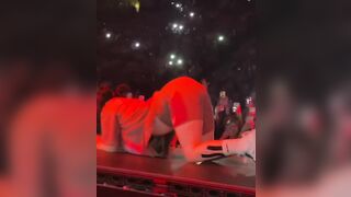 Billie Eilish: On her hands and knees from behind #2