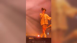 Billie Eilish: Billie picking up a fan’s bra while performing #4