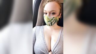 Cleavage: Being a tease on the train #2