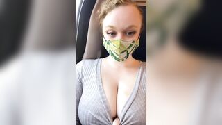 Cleavage: Being a tease on the train #3