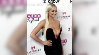 Cleavage: Lindsey Pelas Cleavage Adjusting Dress #4